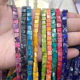 2 Holes Natural Turquoise Stone Beads for DIY Bracelets