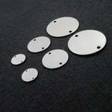 Stainless Steel Small Dog Tags, Blank Round Charms, DIY Jewelry