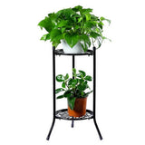 Two-Layer Metal Stand Shelf Potted Holder Modern Tall Pot Stands