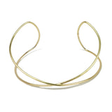 Metal Line Intersect Rigid Torques Choker Necklace Punk Bijoux Hiphop