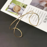 Metal Line Intersect Rigid Torques Choker Necklace Punk Bijoux Hiphop