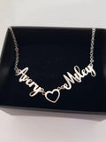 Personalized Heart Name Bracelet, Custom Gold Name Bracelet