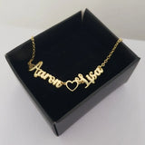 Personalized Heart Name Bracelet, Custom Gold Name Bracelet