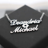 Personalized Flower Name Necklace Choker Silver Chain Jewelry