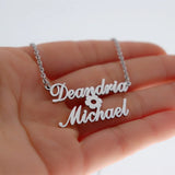 Personalized Flower Name Necklace Choker Silver Chain Jewelry