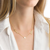 Two Name Necklace with Heart Personalized Family Name Necklace