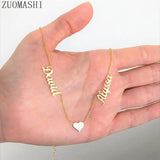 Two Names Necklace Personalized Couples Mom Daughter Names Wedding