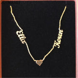 Two Names Necklace Personalized Couples Mom Daughter Names Wedding
