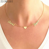 Two Names Necklace Personalized Couples Mom Daughter Names Wedding