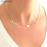 Two Names Necklace Personalized Couples Mom Daughter Names Wedding