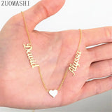 Two Names Necklace Personalized Couples Mom Daughter Names Wedding