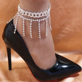 Bohemian Tassel Anklets Cuban Foot Chain Ankle Jewelry for Beach