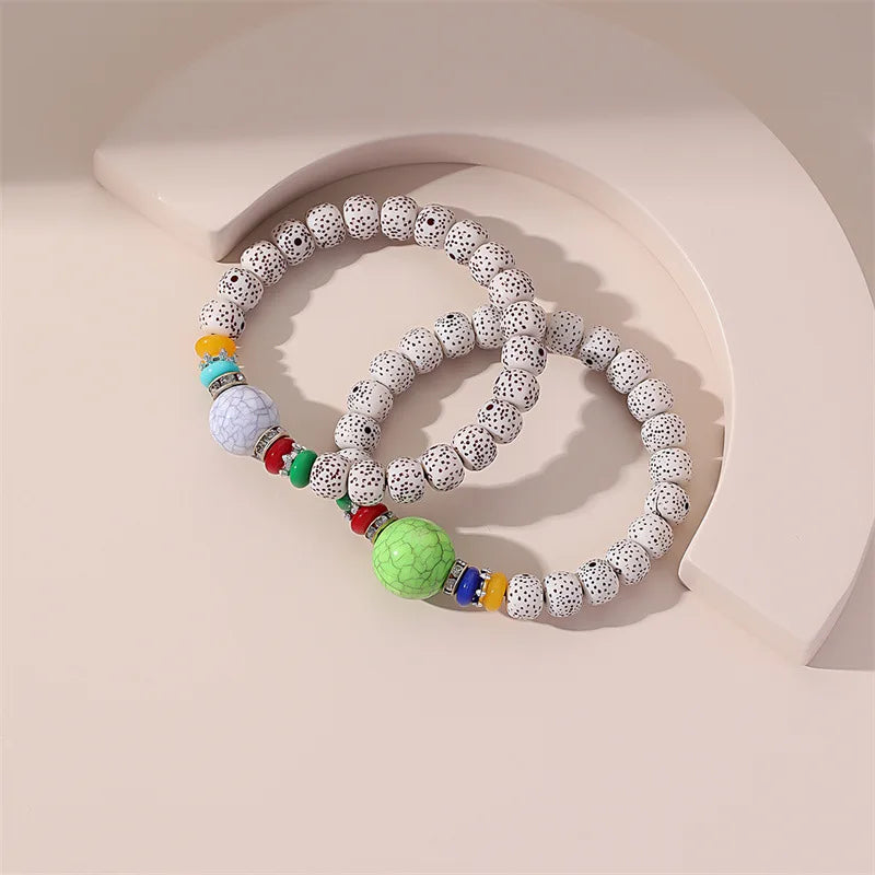 Hand Woven Beaded Couple Bracelets Colorful Beads Jewelry