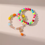 Hand Woven Beaded Couple Bracelets Colorful Beads Jewelry