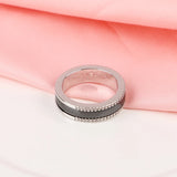 Two Row CZ Crystal Women Rings Never Fade Ceramic Healthy Jewelry Women