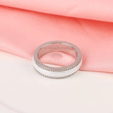 Two Row CZ Crystal Women Rings Never Fade Ceramic Healthy Jewelry Women