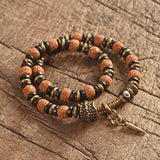 Rudraksha Seed Ebony Stretch Bracelet Health Lucky Jewelry Men Women