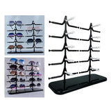 2-Row Sunglasses Display Rack Eyeglass Glasses Stand Holder