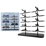 2-Row Sunglasses Display Rack Eyeglass Glasses Stand Holder