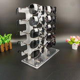 2 Row Sunglasses Rack Glasses Holder Display Stand