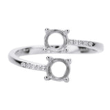 Sterling Silver Rose Plated Ring Setting for Wedding DIY