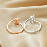 Sterling Silver Rose Plated Ring Setting for Wedding DIY