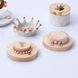 Two-Tier Round Bracelet Display Stand Pine Jewelry Storage Props