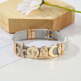10mm Two Tone Stainless Steel Mesh Bracelet Christmas Theme