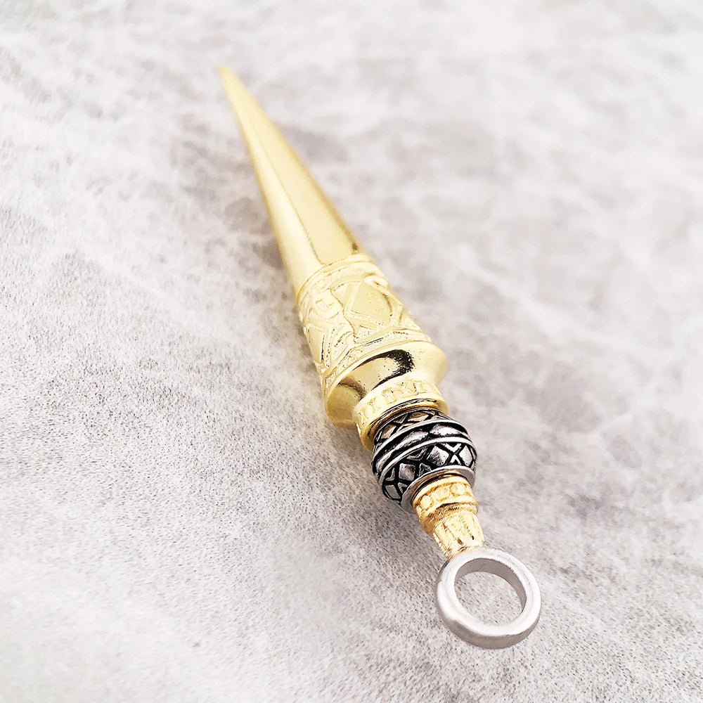 Two-Tone Cone Golden Pendant Vintage Fine Jewelry 925 Sterling Silver
