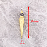 Two-Tone Cone Golden Pendant Vintage Fine Jewelry 925 Sterling Silver