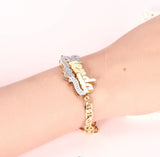 Two Tone Double Layer Heart Name Bracelet