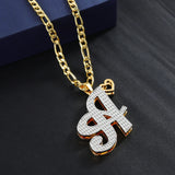 Two-Tone Initial Letter Necklace Personalized Double Plated Pendant
