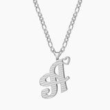 Two-Tone Initial Letter Necklace Personalized Double Plated Pendant