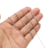 Stainless Steel Paperclip Chain 2mm Link Bulk for Jewelry Making