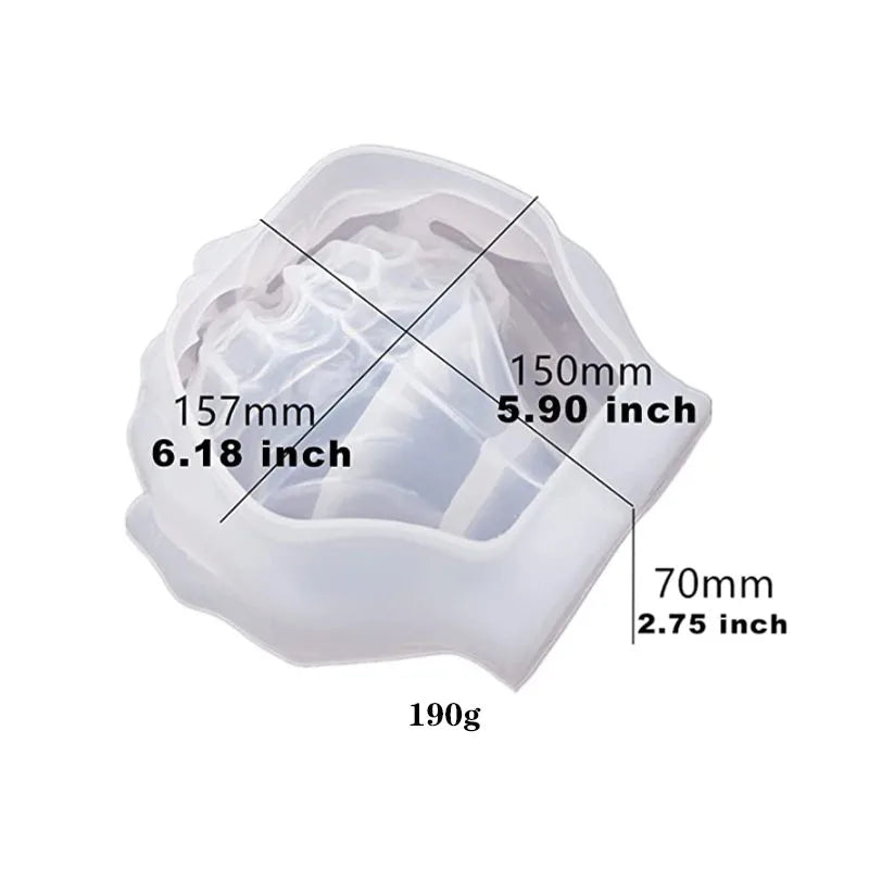 Two-hand Model Storage Dish Silicone Mold for DIY Epoxy Resin Home Decor