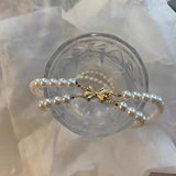 Elegant Bow Pearl Necklaces Set