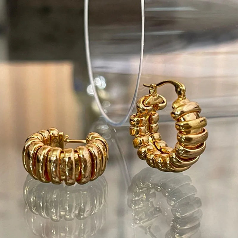Chunky Hoop Earrings for Women