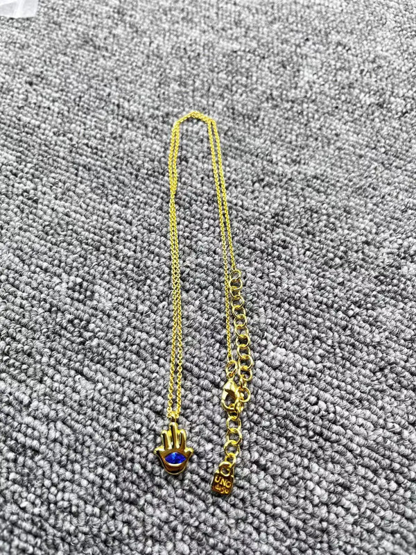 Electroplated 14K 925 Silver Palm Pendant Necklace