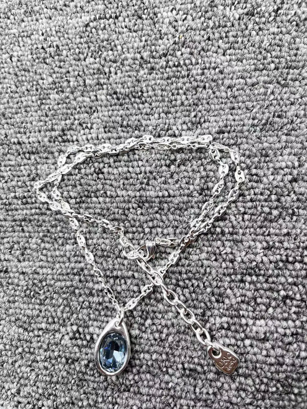 925 Silver Aquamarine Pendant Necklace
