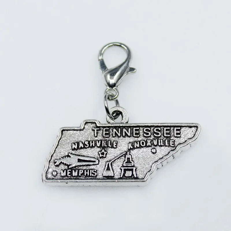 Texas State Map Dangle Charms for DIY Bracelets Bangle