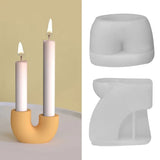 U Shape Candle Silicone Mold Candle Holder Home Furnishing Mold