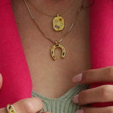 U Shape Kaleidoscope Zirconium Necklace For Women
