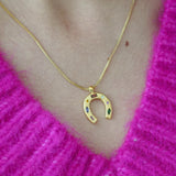 U Shape Kaleidoscope Zirconium Necklace For Women