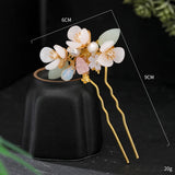 Vintage Simulated Pearls Flower Hairpins Bridal Wedding Hair Accessories