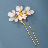 Vintage Simulated Pearls Flower Hairpins Bridal Wedding Hair Accessories