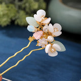 Vintage Simulated Pearls Flower Hairpins Bridal Wedding Hair Accessories