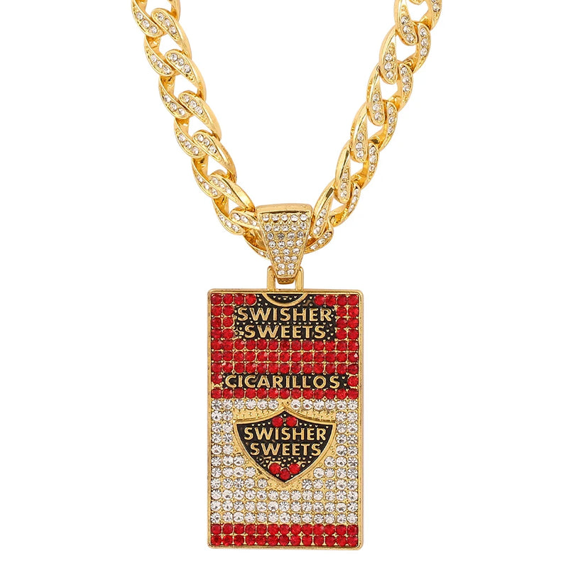 U.S. Dollar Letter Necklace Exaggerated Hip Hop Pendant Cuban Chain