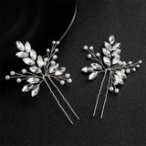 Crystal Hairpin Hair Clips Girls Headpiece Tiaras Pearl