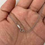 Elegant U-Shaped Necklace in Silver Finish