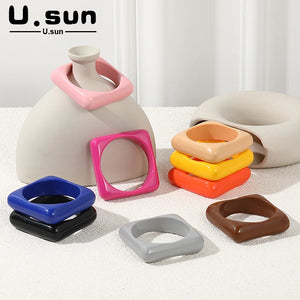 Vintage Square Acrylic Bracelet for Women